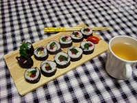 가을 민들레와 비트로 만든 김밥