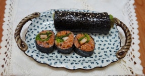 먹다남은 삼겹살로 김밥파티!!