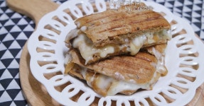 버섯파니니 그릴기 없는 우리집이 브런치카페로!!