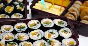 운동회도시락으로 김밥도시락쌌어요~
