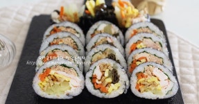 고추장아찌김밥 톡 쏘는 맛이 개운해요~#