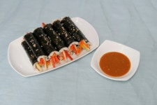 마약김밥 만들기 겨자소스에 꼬마김밥을 콕!