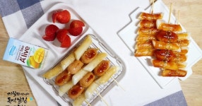 떡순이를 위한 아이간식 떡꼬치 만들기
