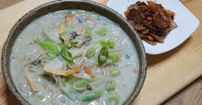 봄비 오는 날, 고소한 들깨칼국수