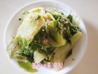 봄동나물 무침 만들기