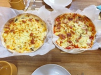 에어프라이어로 허니버터치즈피자 만들기