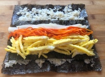겨울간식] 뜨끈한 계란탕과 매운 오뎅김밥