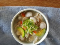 (겨울간식) 동죽조개현미수제비:씹는맛,국물맛 둘 다 OK
