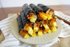 꼬마김밥 만들기 매운 양념 오뎅조림 넣은 어묵김밥