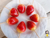 초간단 간식 과일사탕 딸기 탕후루