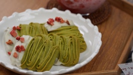 녹차버터링쿠키! 말차쿠키로 홈카페 디저트만들기