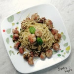 대창 바질 파스타 한번 만들어 봤습니다.