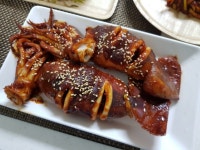 오징어보쌈만들기, 매콤한 오징어보쌈 집에서도