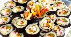 #밀싹요리 #건강한야식 #밀싹김밥만들기 #밀싹 #향이 좋은 밀싹을 이용한 김밥만들기