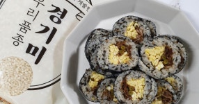 (쌀요리, 집밥, 도시락 메뉴, 건강한 김밥.) [우리품종 경기미 가와지 1호] 곤드레나물 우삼겹 김밥.(쌀요리, 집밥, 도시락 메뉴, 건강한 김밥.)