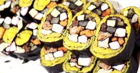 #경기미가와지1호 #가와지1호 #우리쌀요리 #강황밥만들기 #강황꽃김밥만들기 #꽃김밥