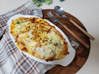 남은치킨요리, 치킨치즈오븐스파게티 만들기 :)