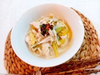 닭가슴살이용 닭칼국수 만들기