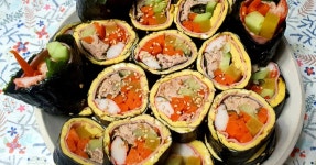 키토 참치김밥 만들기 (밥 없는 김밥&계란 김밥)