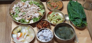 텃밭채소로 차린 우리집 식탁