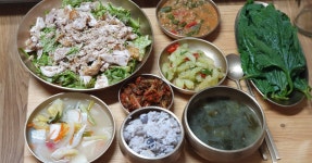 텃밭채소로 차린 우리집 식탁