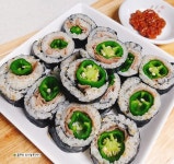 목살대패고기 품은 오이고추김밥 만들기~