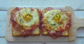 에어프라이어 요리 오픈 토스트 만들기 내 집이 브런치 카페.