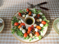 크리스마스 리스 샐러드 만들기 발사믹소스 홈파티요리