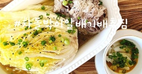 다이어트 식단/차돌박이 알배기배추찜/소고기배추찜/소스(겨자장)