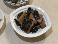 불 없이 하는 반찬 도토리묵김무침 만들기