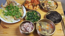 비린맛 없는 생선찜과 새송이버섯볶음
