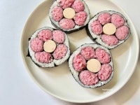 봄나들이 도시락 벚꽃 김밥 만들기 꽃김밥