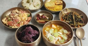 우리 집 건강한 주말 밥상/오디밥/된장찌개/토달볶음