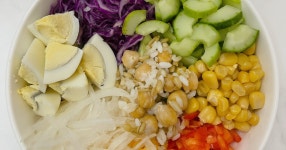 현미밥 포켓샐러드 한끼 다이어트 식단 레시피