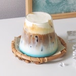 블루크림라떼 만들기