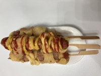 회오리핫도그만들기 아이들간식 마약핫도그 호떡믹스활용법 휴게소인기간식만들기