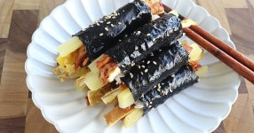 꼬마김밥 만드는법~꼬다리김밥 어묵김밥 집김밥~