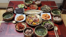 기숙사 입소하는 조카를 위한 저녁밥상