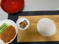둥지 비빔냉면과 갈비맛 송이의 운명적인 만남, 송이냉면쌈!!