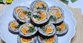 시금치 김밥 만들기 간단한 야채 김밥