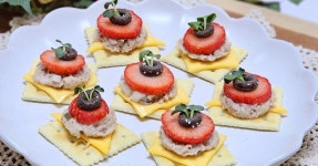 참크래커 참치 까나페 만들기 핑거푸드 재료 카나페