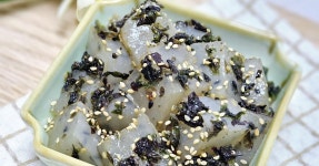 올방개묵 무침 만들기 올방개묵가루 요리 간장 양념장 레시피