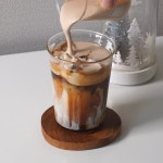 초코&땅콩버터 라떼 만들기