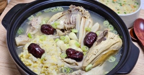 구수한 녹두삼계탕 끓이는법 닭백숙 만들기 재료 약재 레시피