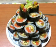 남펴니가 먹고 싶다해서 후다닥 재료준비해서 김밥 10줄 싼네요~^ 님들도 눈으로 맛보세요~~^♡ 