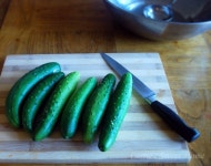 감사해^^) 텃밭 오이들을 한번에 다 먹을 수 없어서 두세개씩 모았다가... 정말 쉽죠^^ 수요일은 장보는 날~~ 집앞 미국마켓 뿐만 아니라 좀 떨어진... 