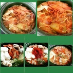 ♥부대찌개♥ 재료ㅡ콩나물.두부.양파.땡초.비엔나소시지 버섯2가지.... 다진마늘 국간장.술.다시다.후추 콩나물은아래에깔아주고... 