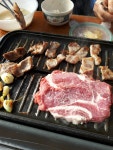 신년 겨울 농장 시무식 음식 설 명절이 얼마남지 않아 도라지 캐러왔다 배고파 삼겹살에 오리도라지탕 먹어봅니다 