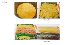 만레 김밥명인 흉내 낼려니 안되네요~ 딱 3줄 싸서 새우탕컵면이랑 먹어요~ 컵면 안좋아하는디~ 있는거라구는 ~ㅋ 촌아짐.애나 따라쟁이 기냥 포기... 