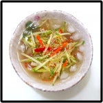 뽕이네~저녁이요~♡ 오이냉국~계란찜~미역줄기볶음~이요~♡ 
